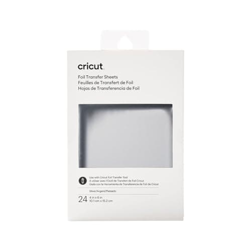 Image of Cricut Silver | 10.1cm x 15.2cm (4" x 6") | 24 x Sheets | for use Foil Transfer Tool (Sold Separately)
