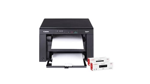 Image of Canon i-SENSYS MF3010 Multifunction Monochrome Laser Printer - A4 Print, Copy, Scan - USB Connectivity - Compact Design, Energy Efficient - Office Printer - Includes 2 Black Toner Cartridges
