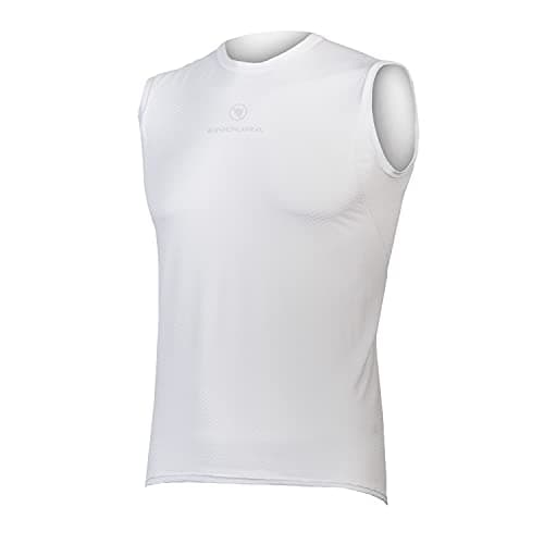 Image of Endura Translite II Sleeveless Cycling Baselayer | Rapid Moisture Wicking | Ultra-Lightweight Base Layer Top, White, L