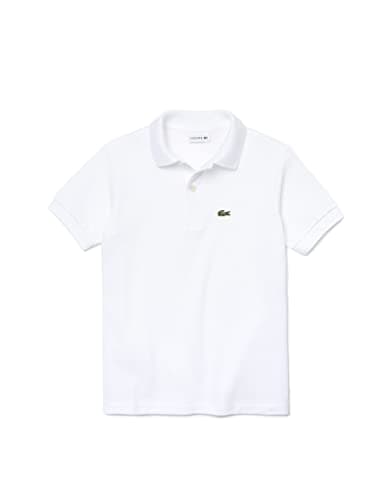 Image of Lacoste Boy's PJ2909 Short Sleeve Polo T-Shirt, White (Blanc), 6A (Manufacturer size: 6 years)