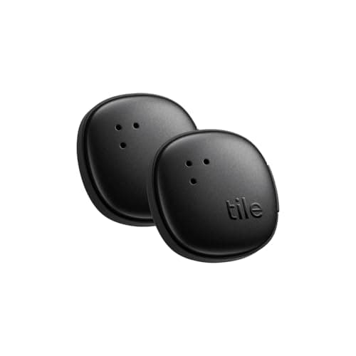 Image of Tile by Life360 Sticker - Small Bluetooth Tracker, Remote Finder and Item Locator for Bikes, Glasses and More, Both iOS and Android Compatible, Phone Finder, Pack of 2 (Black)