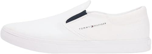 Image of Tommy Hilfiger Men's Vulc Core Slip On FM0FM05689 Low Top, White (White), 10