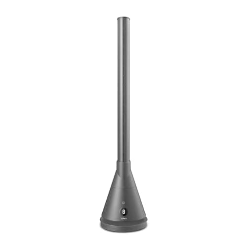 Image of Vybra Spire3, 3 in 1 Air Purifier Fan & Heater, Smart Cooling Tower Air Circulator, Hot/Cold Fan & Air Steriliser, Quiet DC Motor, 2 kW, for Large 50m² Rooms, Remote Control, Grey