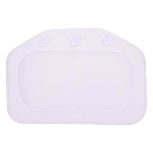 Image of OSOLADY White Comfortable Tub Accessory with Cups for Relaxation Bath Pillow Pvc Supports Neck and Shoulder for Spa and Home Bathing
