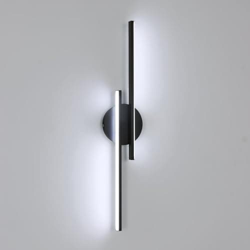 Image of Riserva Wall Light LED Indoor, 24W Wall Lamp Black Modern, Minimalist Wall Sconce Linear Aluminium for Living Room, Bedroom, Hallway, Corridor, 6500K Cool White