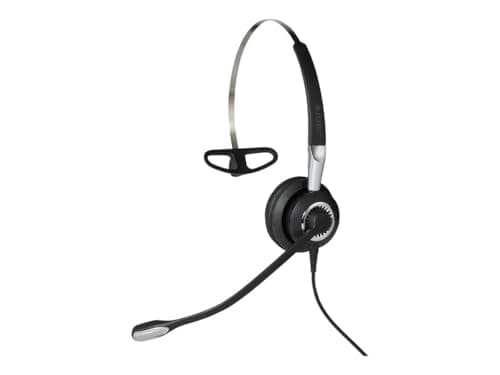 Image of Jabra Biz 2400 II Quick Disconnect On-Ear Mono Headset - Noise-cancelling and Corded Lightweight Headphone with HD Voice and Soft Head Cushioning for Deskphones