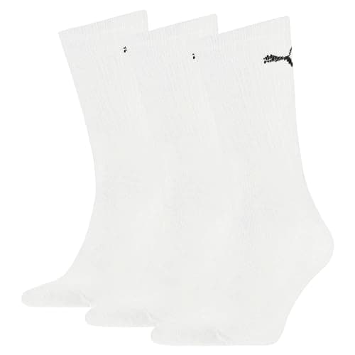 Image of PUMA Unisex Sport 3p Socks, White, 9-11 UK