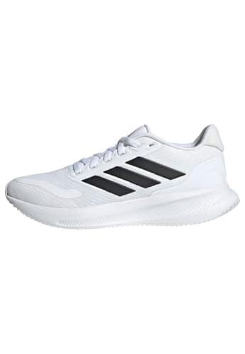 Image of adidas Unisex Kids RUNFALCON 5 Shoes Junior, Cloud White/Core Black/Core Black, 4 UK