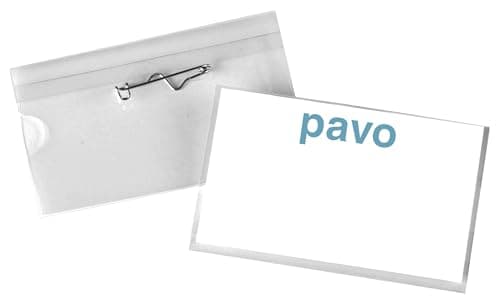 Image of Announce Pin Name Badge 54x90mm (Pack of 50) PV00920