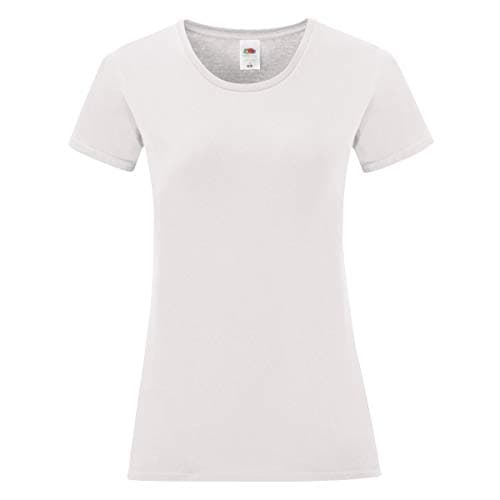 Image of Fruit of the Loom Womens/Ladies Iconic T-Shirt (S) (White)