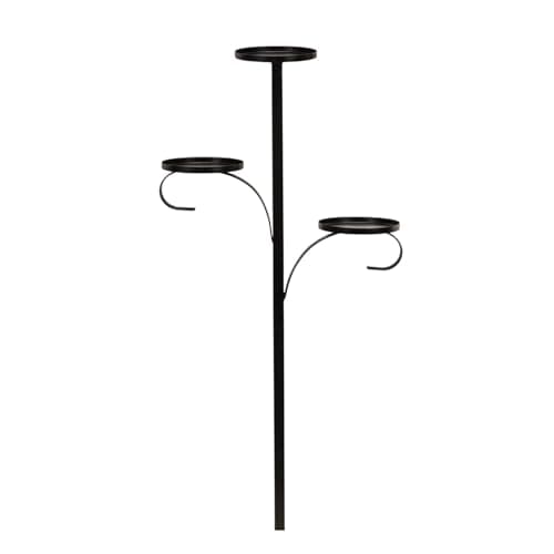 Image of Generic Triple Tree Topper Display Stand, Black Iron Christmas Tree Candle Holders, 3-Tier Candle Topper, Black Candelabra Candle Holder