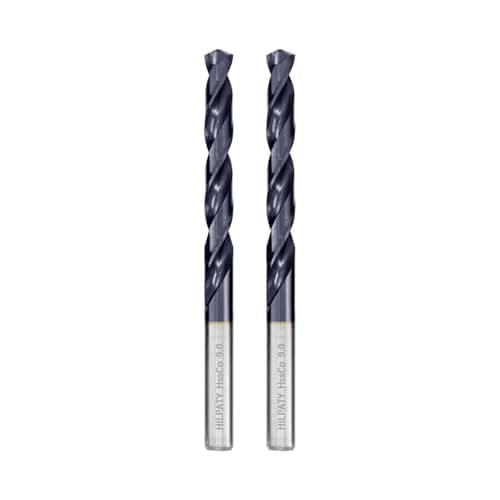 Image of Hilpaty Cobalt Drill Bits 9.0mm x 2pcs M35 HSS Drill Bit for Metal, AlTiN Coating, Standard DIN 338 (9.0mm x 125mm x 2pcs)