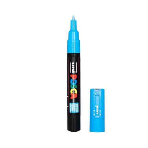 Image of Uni-Ball Posca PC-1M Extra Fine Bullet Tip Marker - Light Blue
