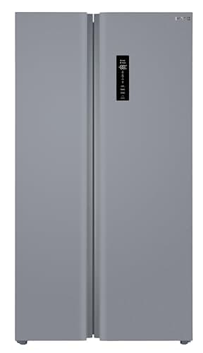 Image of HYE American Fridge Freezer - Side By Side American Style Fridge Freezer, No Frost, 92cm Width, 505L Freestanding Design, Low Noise (37dB), Cool Silver Finish, Ideal For Large Families - RF01AM505S07