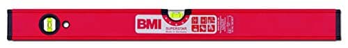 Image of BMI Superstar 696040P Aluminium Profile Spirit Level 40 cm Long Powder-Coated Surface Edgeless Horizontal Level High Measuring Accuracy 0.5 mm/m with Rubber End Caps