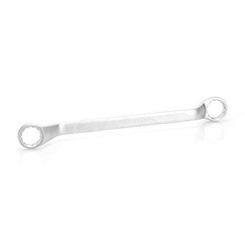 Image of TOOLSTAR Offset Ring Spanner, 1PCS 12 Point Deep Offset Ring Spanner Metric Double Box End Spanner Wrench Chrome Plated (13mm x 16mm)