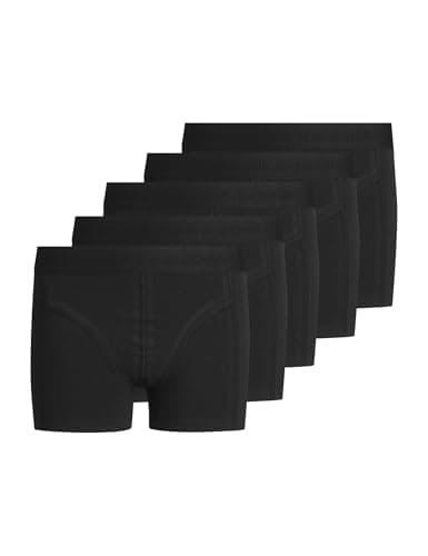 Image of JACK & JONES Boys Jacsimple Trunks 5 Pack Jr Boxer Shorts, Black, 176 UK