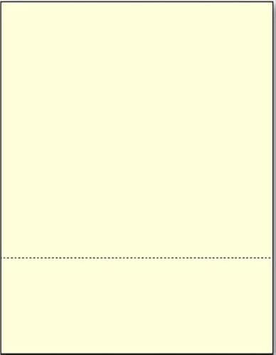 Image of Limited Papers (TM) 8.5x11 Perforated Paper, Variety of Perforation Sizes and Colors, for Forms, Tickets, Postcards, Business Cards. (Ivory, 2 up – 3.5” from bottom)