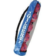 Image of Gilbert Netball Tubular Ball Tube Holdall - BLUE/RED or BLACK options (BLUE)