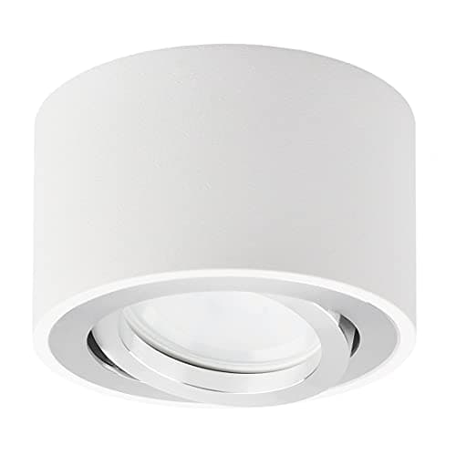 Image of KYOTECH Ceiling LED Adjustable Spotlight 5W LED Module Included Ø80*50mm(3.15 * 1.97in) Surface Mounted Downlight Warm White 3000K 400LM Ceiling Light Spotlights for Living Room, Hallway, Corridor