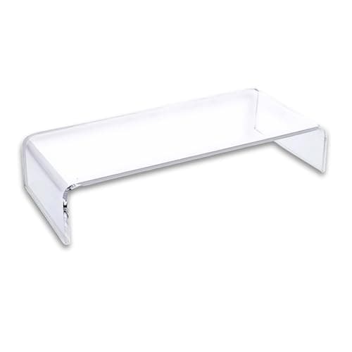 Image of Osco Clear Acrylic Monitor Stand Riser – Fully Assembled Screen Shelf with Keyboard Storage – Desktop Riser – Elevates Monitor for Ergonomic Setup, 50×20×10 cm