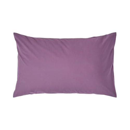 Image of HOMESCAPES Purple Grape Pure Egyptian Cotton Pillowcase Standard Size 200 TC 400 Thread Count Percale Equivalent Housewife Pillow Case