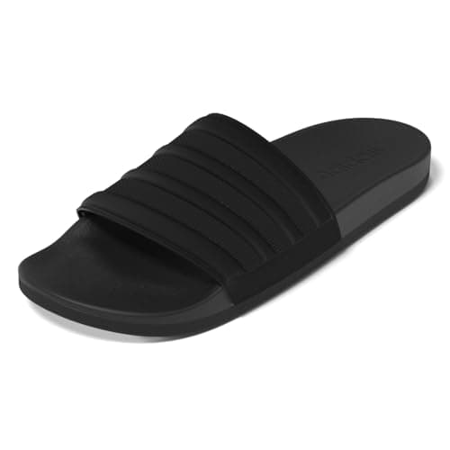 Image of adidas Unisex Adilette Comfort Slides, Core Black/Core Black/Core Black, 5 UK
