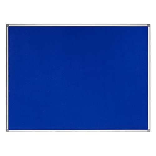 Image of Bi-Office Earth - Notice Board, Blue Felt, Aluminium Frame, 180 x 120 cm