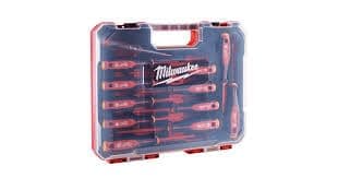Image of Milwaukee 4932479095 12 Piece Tri-Lobe Vde Screwdriver Set, Bunt