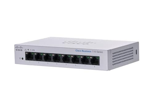 Image of Cisco Business CBS110-8T-D Unmanaged Switch | 8 Port GE | Desktop | Ext PS | Limited Lifetime Protection (CBS110-8T-D)