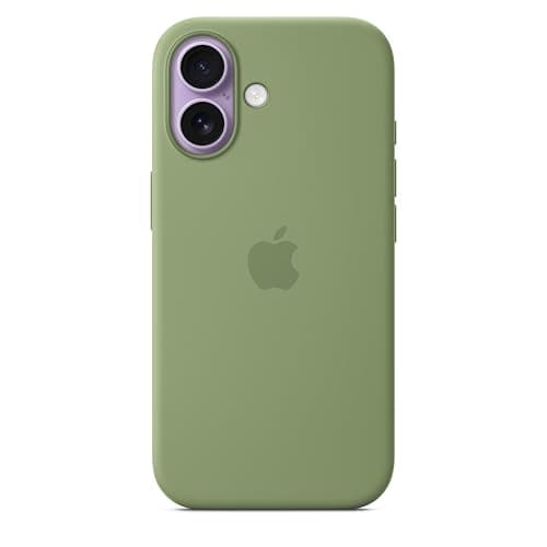 Image of Apple iPhone 17 Silicone Case with MagSafe and Camera Control: Lightweight Phone Case, Wireless Charging Compatible, Smooth Matte Finish; Light Moss 