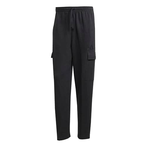 Image of adidas Men's All SZN French Terry Loose Cargo Open Hem Pants, Black, M