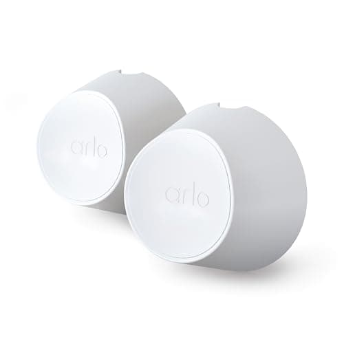 Image of Arlo Certified Accessory, Magnetic Wall Mounts, Indoor/Outdoor, Designed for Arlo Go 1/2, Essential 2, Pro 3/4/5, Ultra 2 (+XL), White, Pack of 2