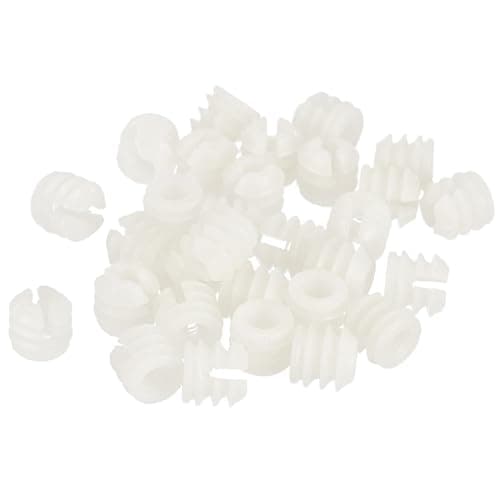 Image of TA-VIGOR 80Pcs Furniture Plastic Pre-inserted Nuts, M6 x 10.5mm Plastic Hinge Dowel Inserts Panel Expansion Nuts for Hinge Self-tapping Screw, Furniture Connector Fittings