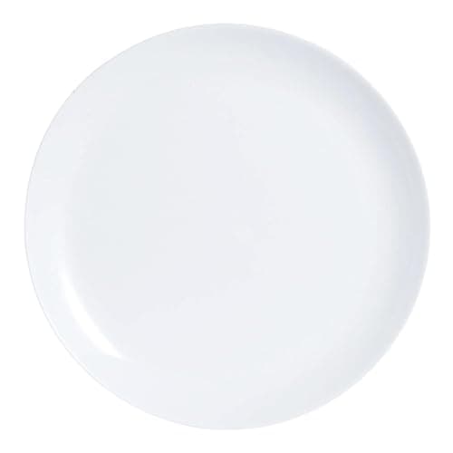 Image of Luminarc Diwali Set of 6 Extra Resistant Opal Glass Dinner Plates, 25 cm, White