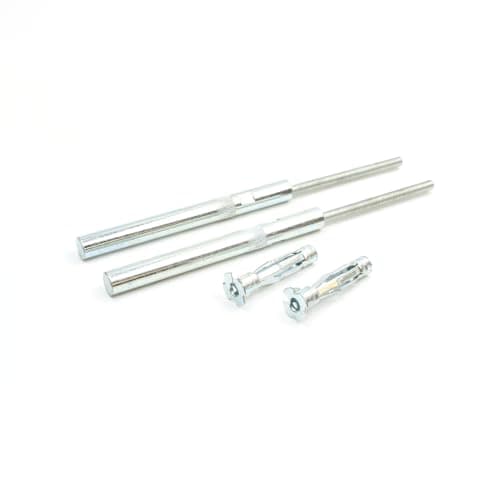 Image of Oakcrafts - Pair of Concealed/Floating Shelf Cavity Wall Support Rods - 12mm x 120mm