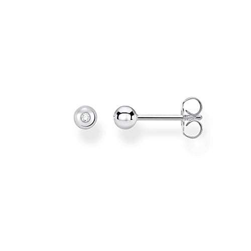 Image of Thomas Sabo single stud earrings white stone silver 925 sterling silver H2130-051-14