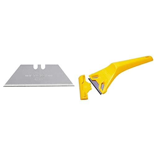 Image of STANLEY Heavy Duty 1992 Knife Blades (Pack of 100) 1-11-921 & Stanley 0-28-590 593OC Window Scraper