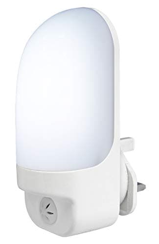 Image of LED Plug in Night Light Dusk to Dawn Automatic Sensor Cool White for Childrens Room A88