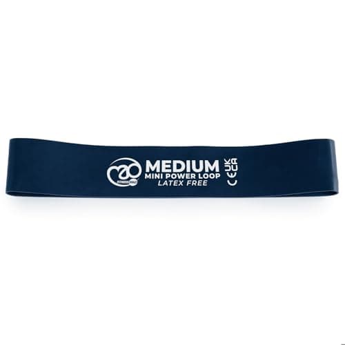 Image of Fitness-Mad Latex Free Mini Resistance Band | Elastic Exercise Loop in 3 Different Resistance Levels | Great for Strength Training, Therapy & Rehab | Single Looped Band or Set of 3, 31cm