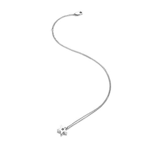 Image of Hot Diamonds Diamond Silver Amulet Star Pendant | 925 Sterling Silver Necklace | Everyday Diamond Pendant Necklace for Her | Luxury Gift Wrap Included