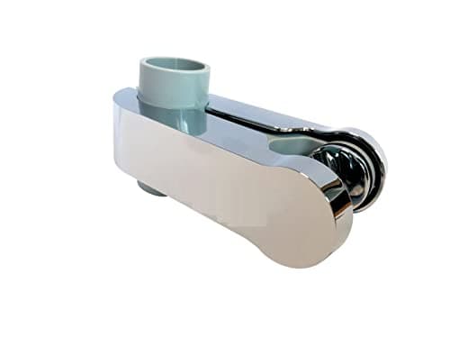 Image of Aqualisa Pinch Grip sliding handset holder - 25mm - Chrome/Grey