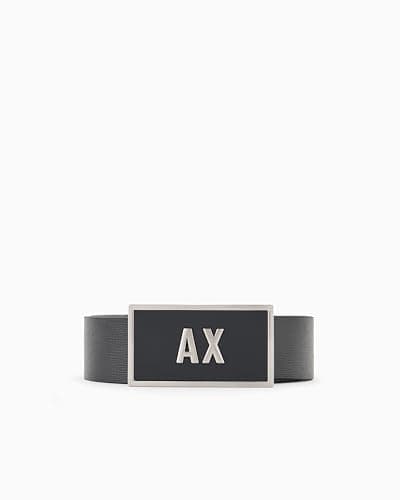 Image of Armani Exchange Men's Double Buckle Black Gift Set Belt, Black, 130 cm