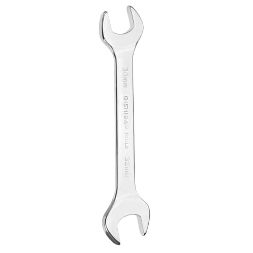 Image of sourcing map Double Open End Wrench 30mm x 32mm Metric 15 Degree Offset Angle Small Flat Head Wrench Mirror Polished Open Ended Spanner for Automotive Repair Furniture Assembly