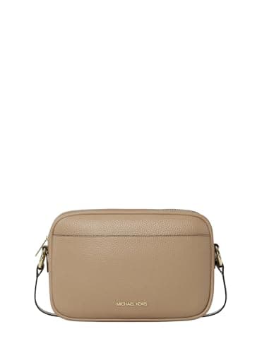 Image of Michael Kors Jet Set Large Pebbled Leather Camera Crossbody Bag Camel
