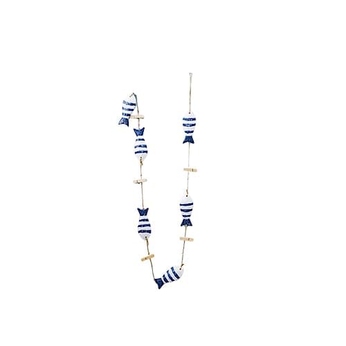 Image of Garneck Photo Clamps and Wooden Photo Paper Clips String, Fish-shaped Hanging Decoration for Notes, Postcards, and Pictures, Small Size, Suitable for Home Wall Display and Office Memo
