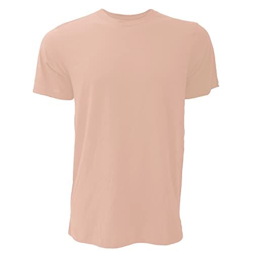 Image of Bella + Canvas Unisex Jersey Crew Neck T-Shirt Short Sleeve, Heather Peach, XL