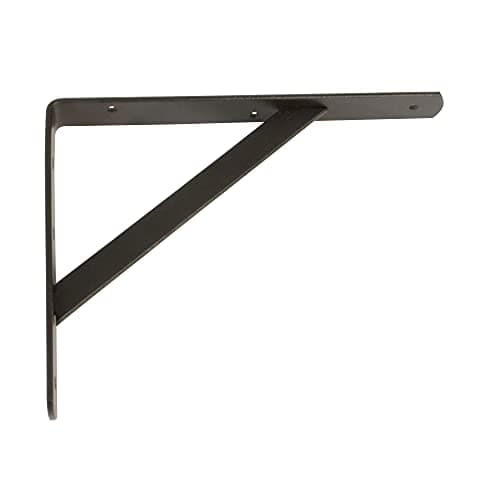 Image of Amig - Shelf for Wall Shelves | Metal Bracket for Shelves | Angle for Shelves | Shelf Bracket | Steel | Colour Black | Dimensions: 250 x 200 mm | Recommended Max. Weight: 330 kg