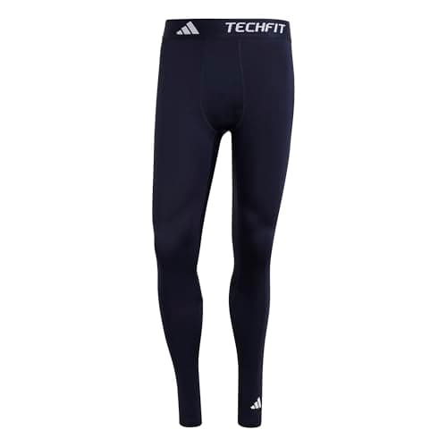 Image of adidas Men's TECHFIT COMPRESSION TRAINING LONG TIGHT, legend ink, M