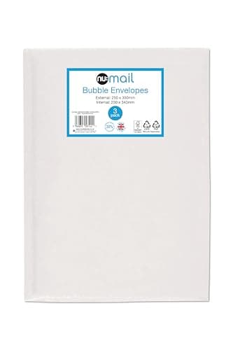 Image of nu: Mail Padded Bubble Envelope Medium | 3 Pack | Protective Packaging | Eco-Friendly | Superior Cushioning for Shipping & Moving